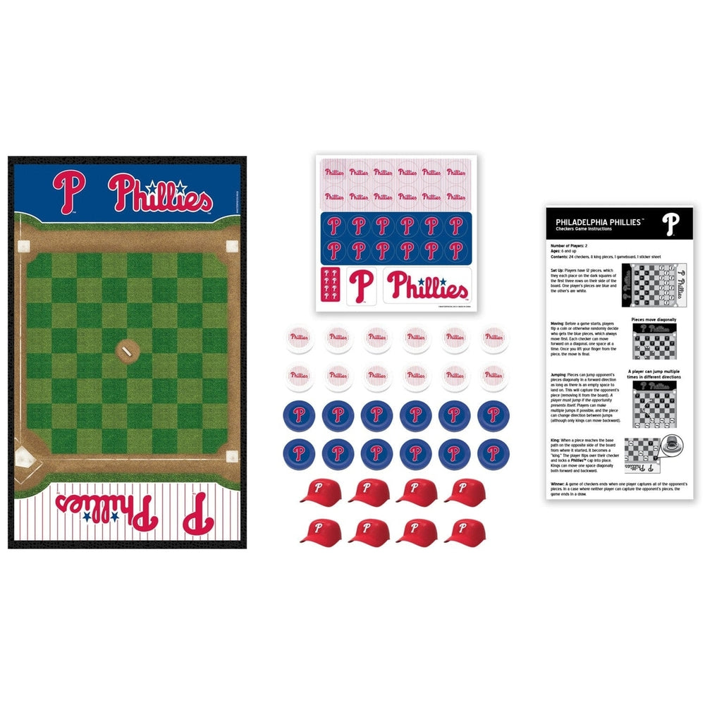 Philadelphia Phillies Checkers Board Game MLB Game Set with Helmet Kings Image 2