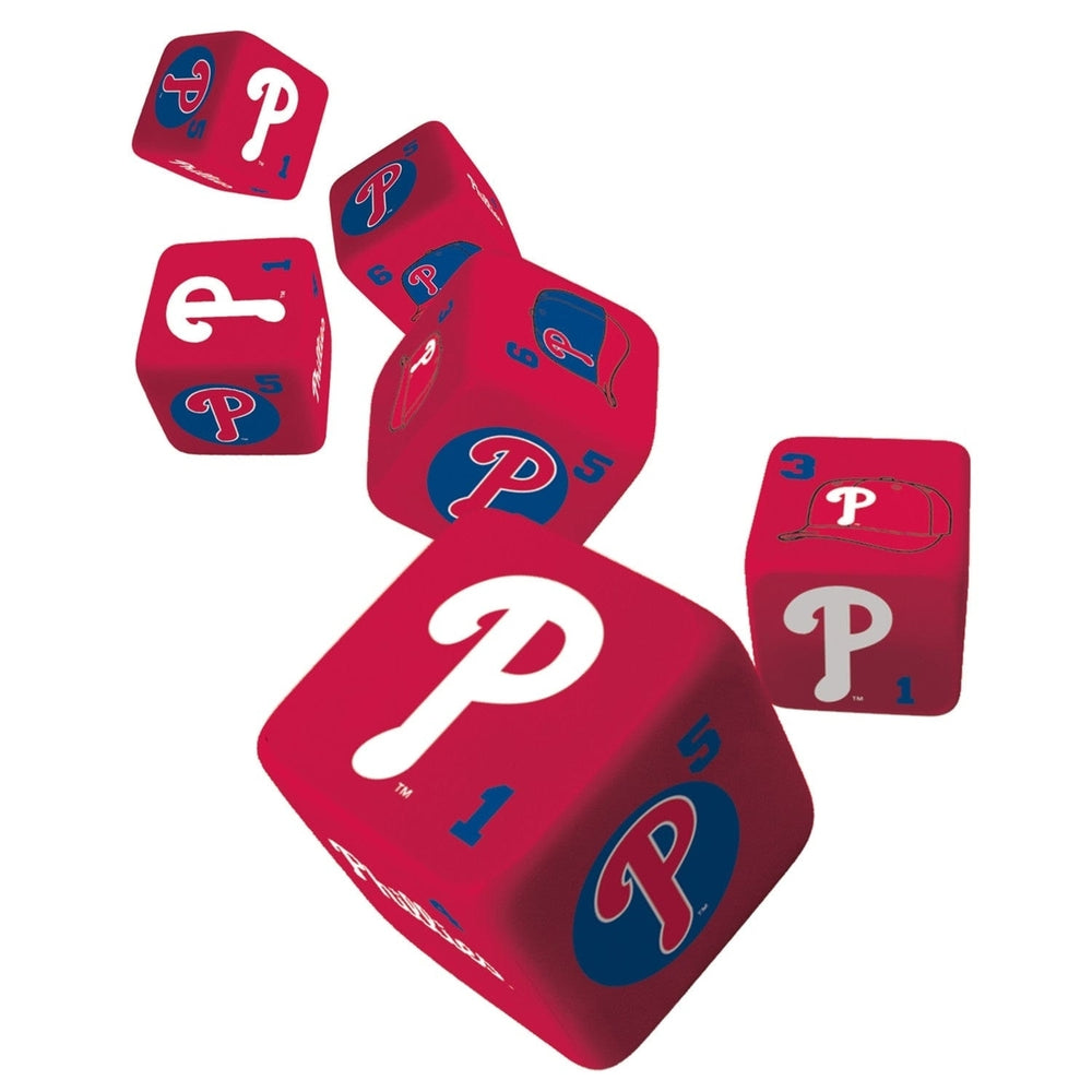 Philadelphia Phillies Dice Set 19mm D6 Gaming Dice 6-Piece Team Colors Image 2