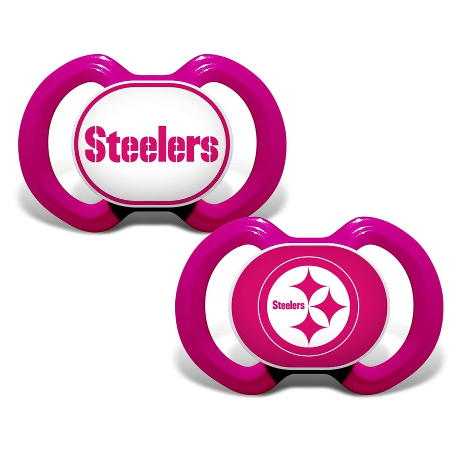 Pittsburgh Steelers - Pink Pacifier 2-Pack Image 1