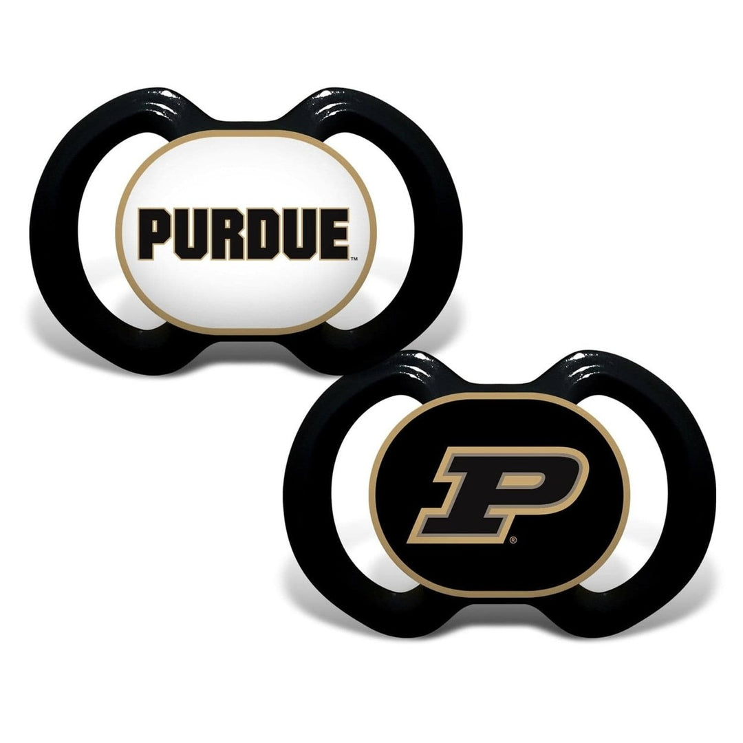 Purdue Boilermakers Pacifier 2-Pack NCAA Infant BPA-Free Silicone Nipple Image 1