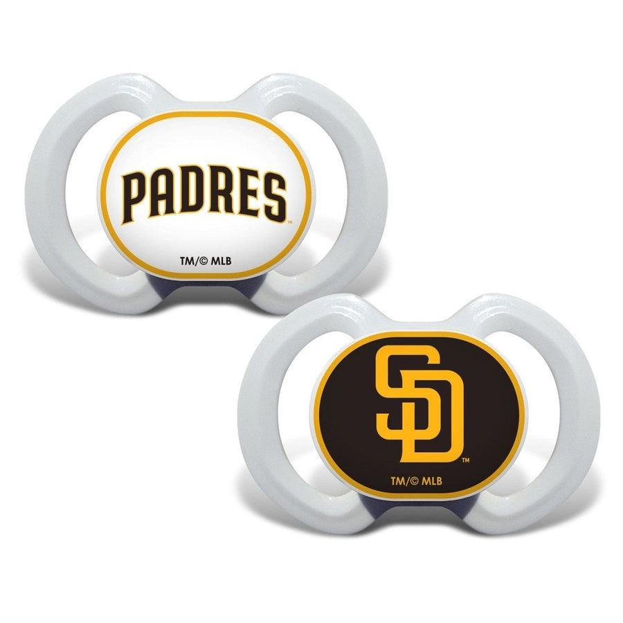 San Diego Padres Pacifier 2-Pack BPA-Free Infant Orthodontic Silicone Nipple Image 1