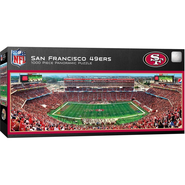 San Francisco 49ers - 1000 Piece Panoramic Jigsaw Puzzle - Center View Image 1