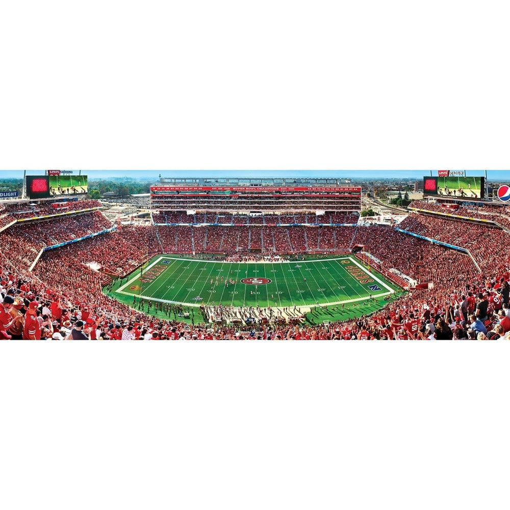 San Francisco 49ers - 1000 Piece Panoramic Jigsaw Puzzle - Center View Image 2