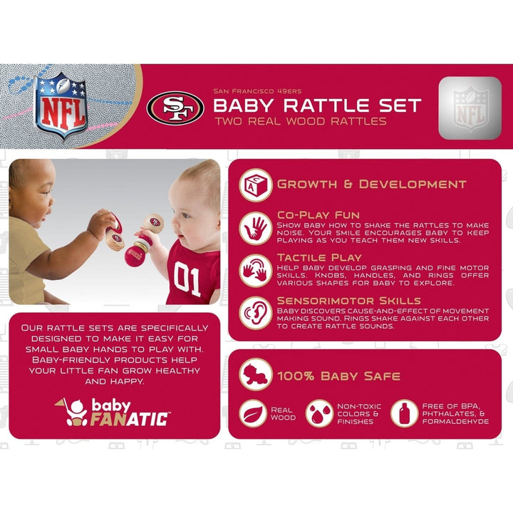 San Francisco 49ers - Baby Rattles 2-Pack Image 3