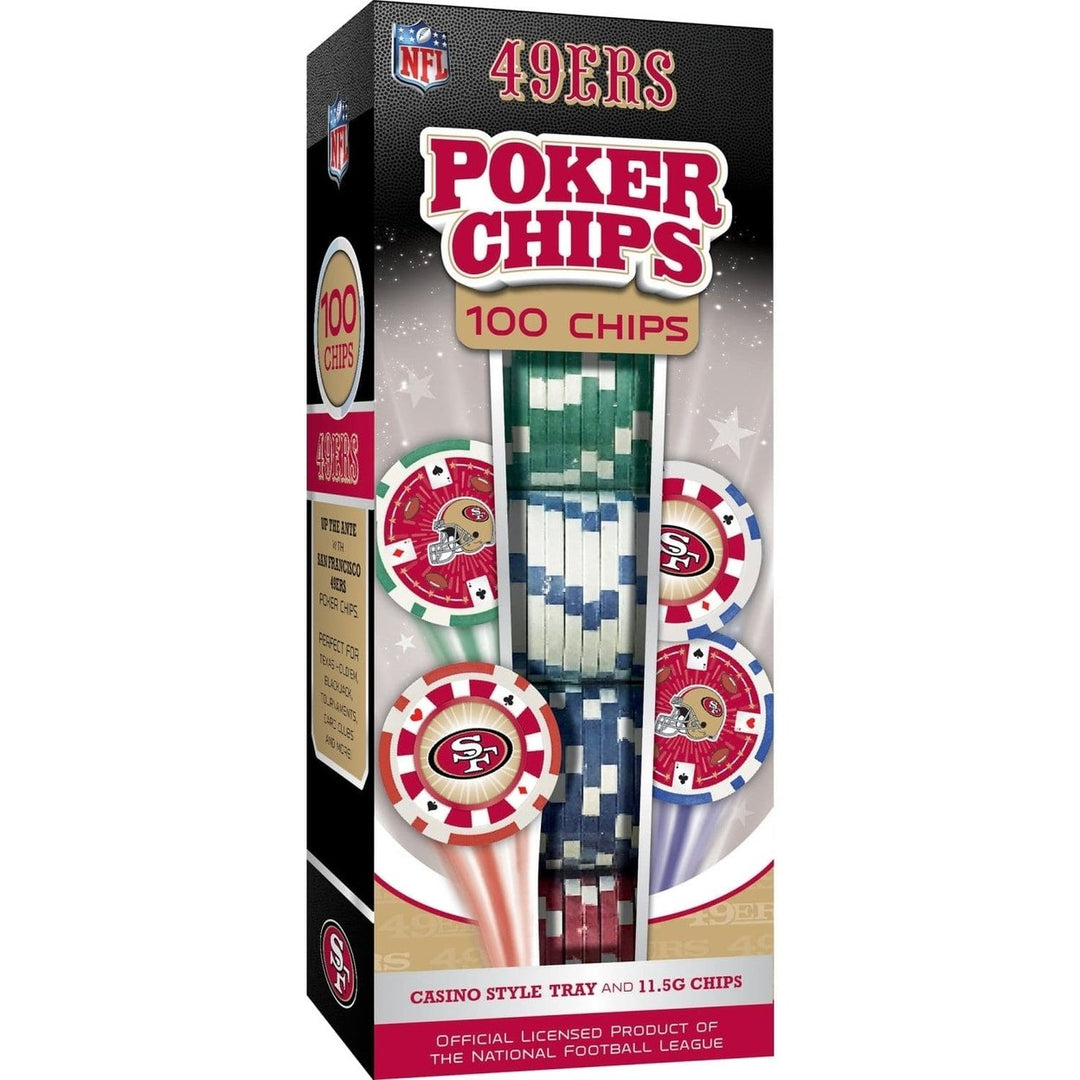 San Francisco 49ers 100 Piece Poker Chips Image 1