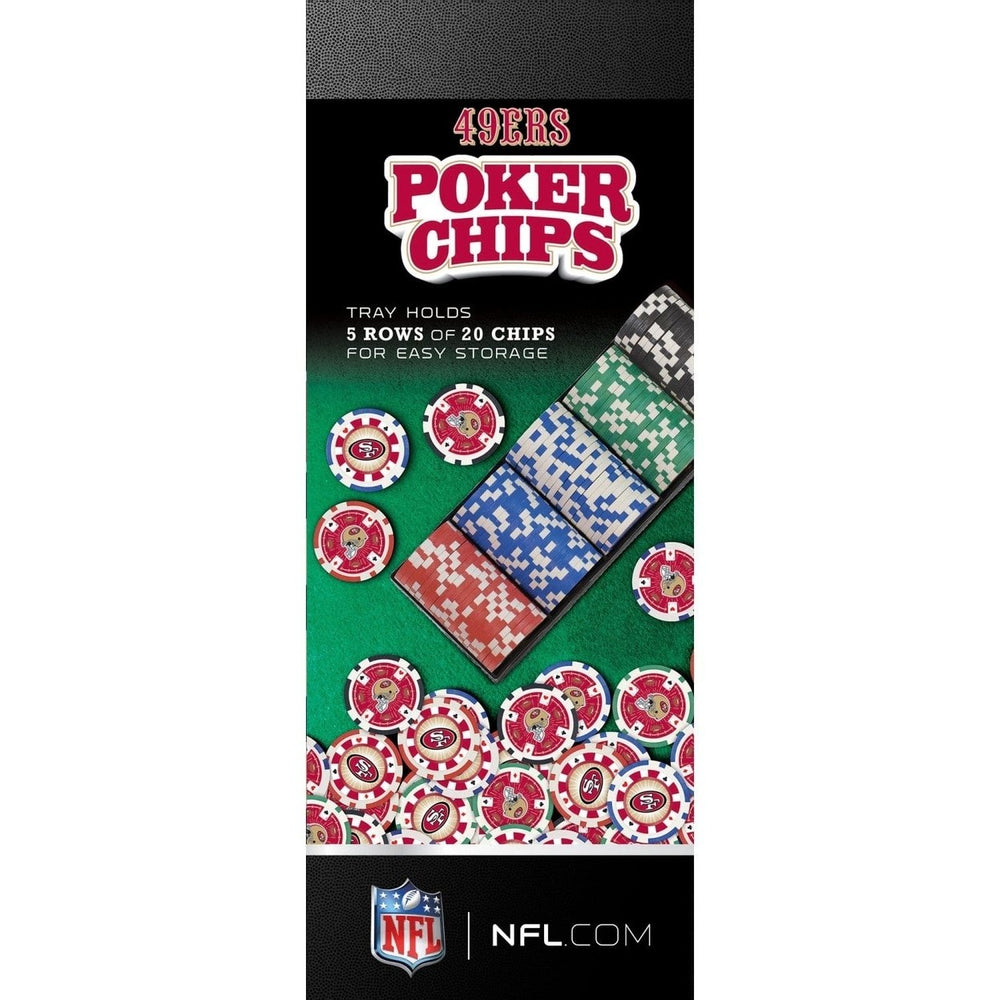 San Francisco 49ers 100 Piece Poker Chips Image 2