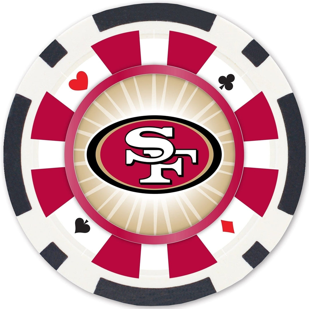 San Francisco 49ers 100 Piece Poker Chips Image 3