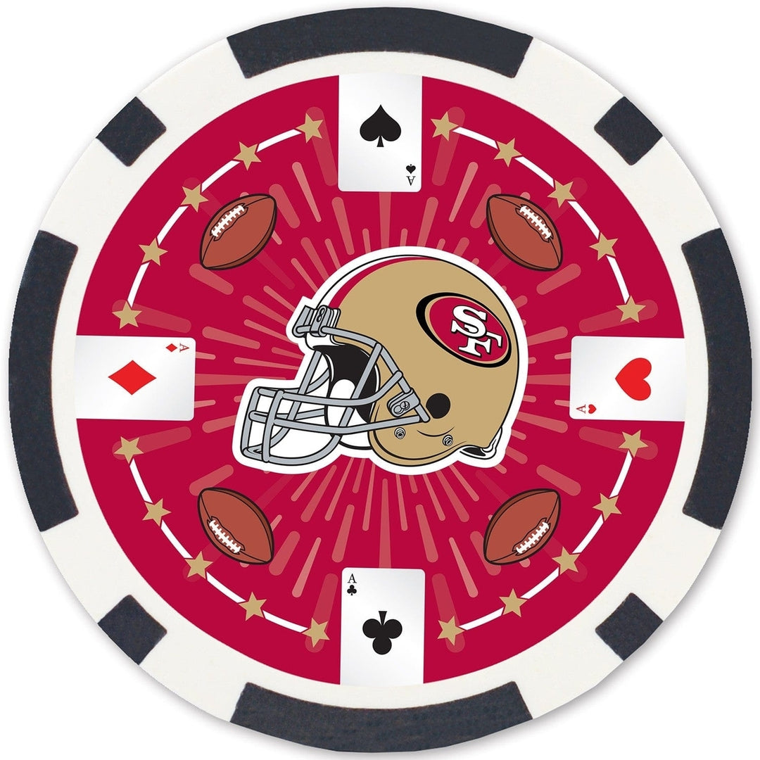 San Francisco 49ers 100 Piece Poker Chips Image 4