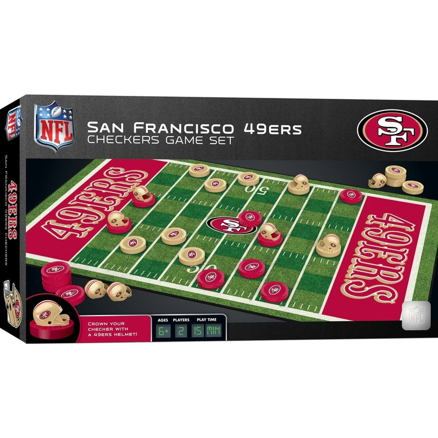 San Francisco 49ers Checkers Board Game Image 1