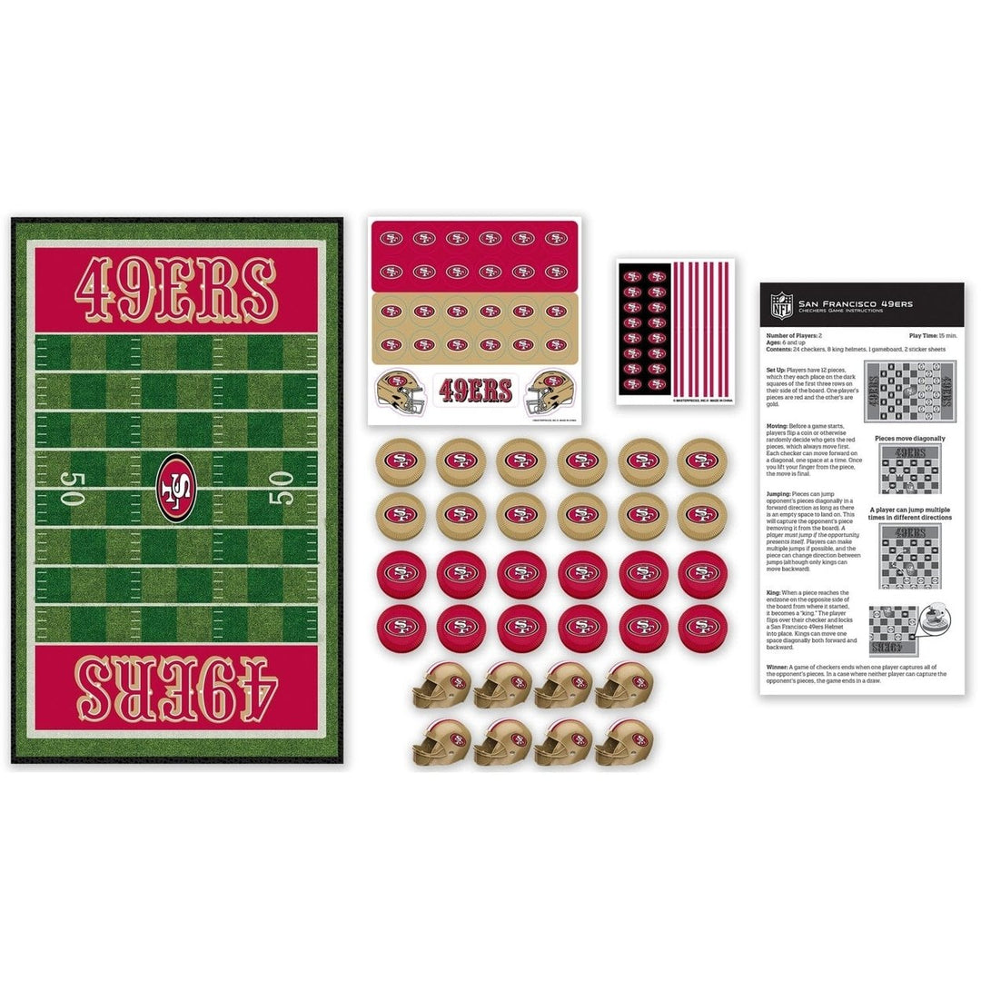 San Francisco 49ers Checkers Board Game Image 2