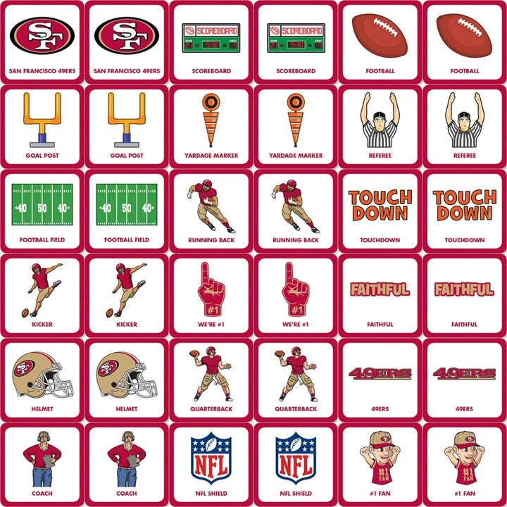 San Francisco 49ers Matching Game Image 2