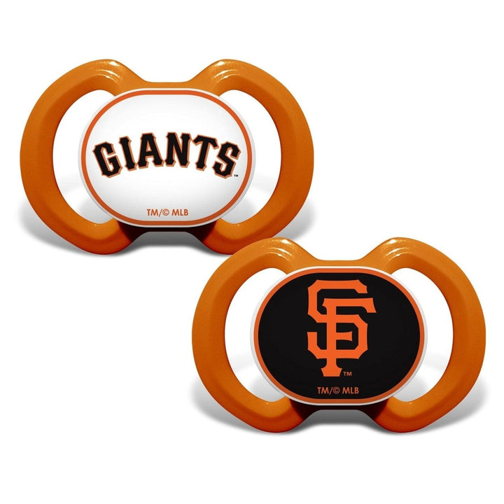 San Francisco Giants Pacifier 2-Pack MLB Infant Safe BPA-Free Silicone Nipple Image 1