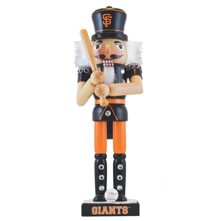 San Francisco Giants Nutcracker Collectible Wooden Holiday Decor MLB Team Colors Image 1