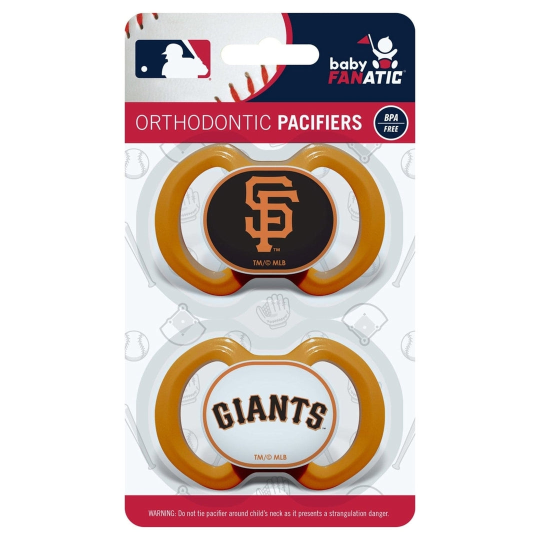 San Francisco Giants Pacifier 2-Pack MLB Infant Safe BPA-Free Silicone Nipple Image 2