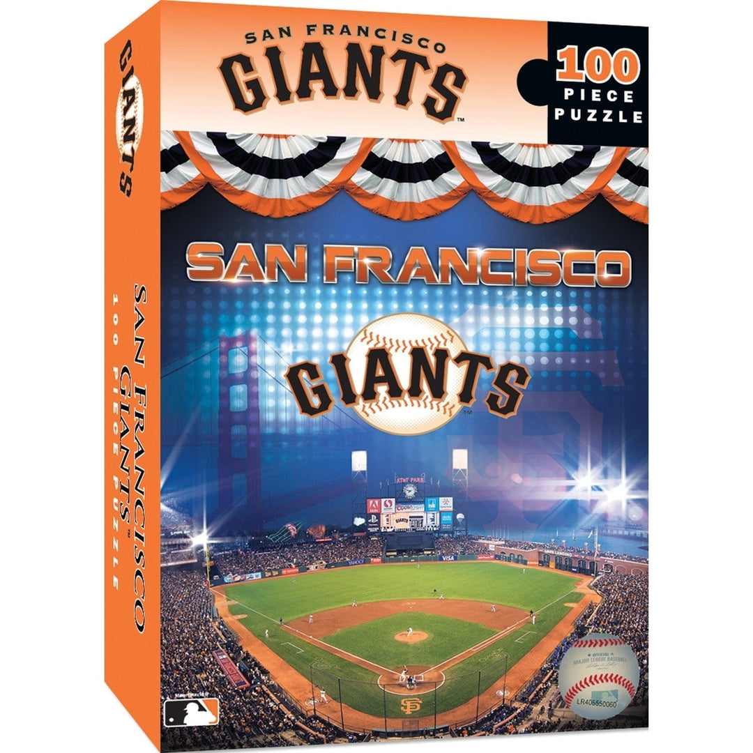 San Francisco Giants 100 Piece Jigsaw Puzzle 11.5x15 Kids MLB ATandT Park Image 1