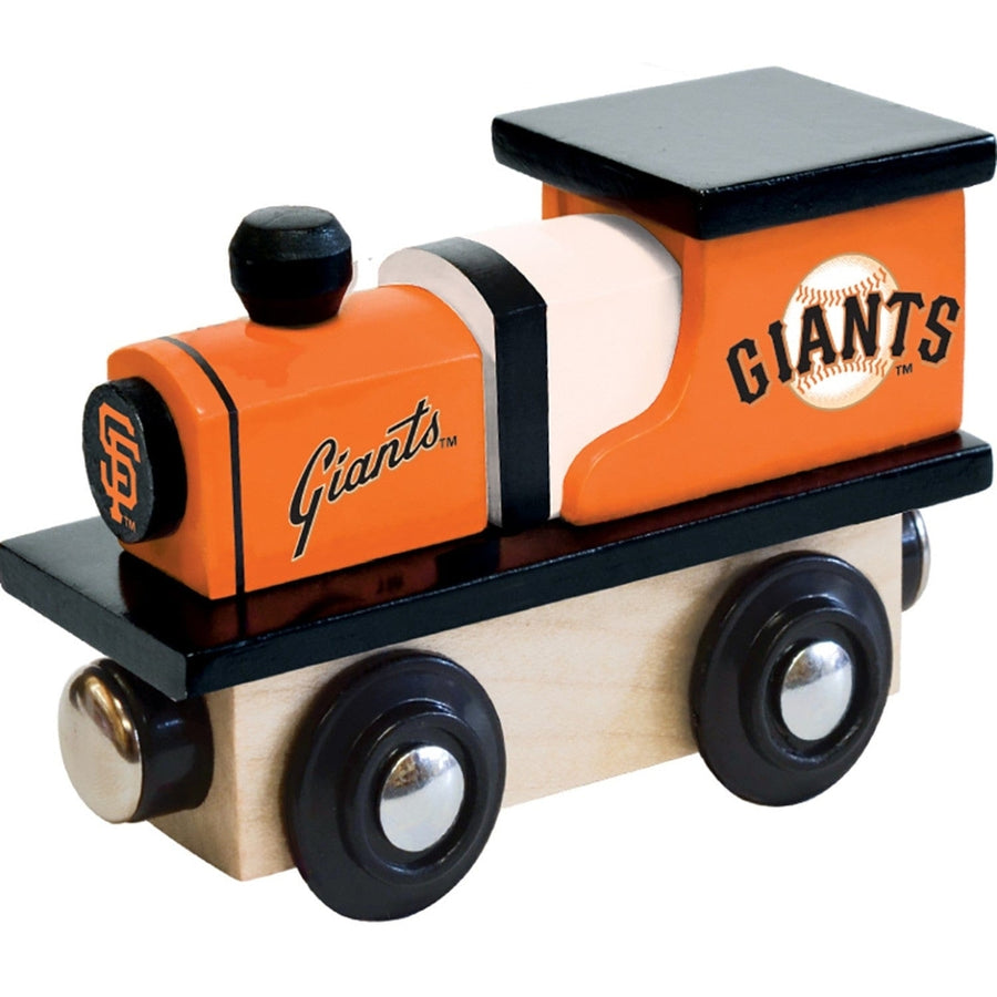 San Francisco Giants Wooden Toy Train Engine Compatible with 1 Inch Tracks Image 1