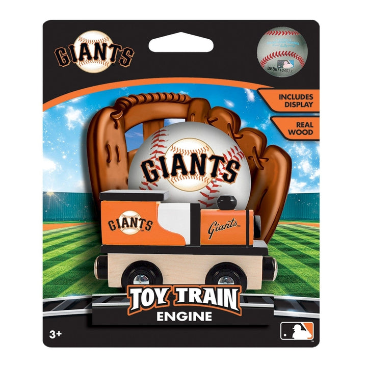 San Francisco Giants Wooden Toy Train Engine Compatible with 1 Inch Tracks Image 2