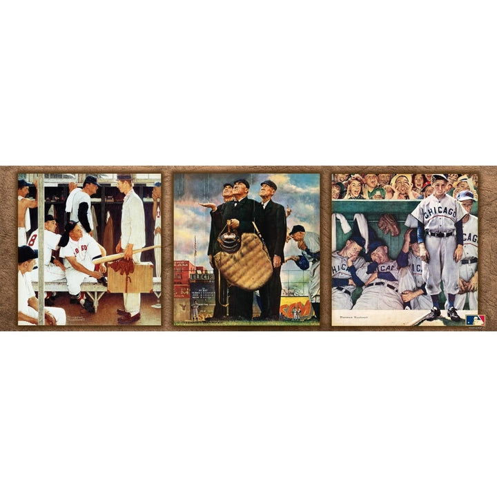 MasterPieces Saturday Evening Post Baseball Puzzle 1000 Piece Panoramic Jigsaw Image 2