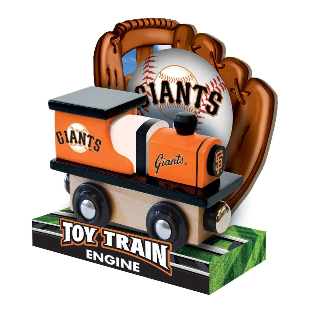 San Francisco Giants Wooden Toy Train Engine Compatible with 1 Inch Tracks Image 3