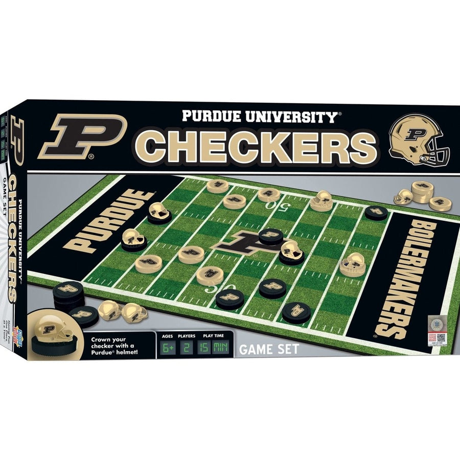 Purdue Boilermakers Checkers Board Game NCAA Licensed 24 Pieces 13x21 inches Image 1