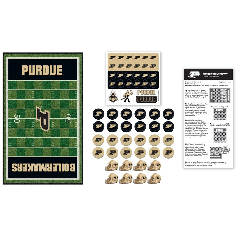 Purdue Boilermakers Checkers Board Game NCAA Licensed 24 Pieces 13x21 inches Image 2