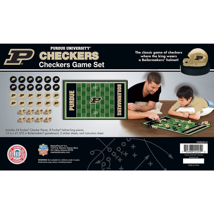 Purdue Boilermakers Checkers Board Game NCAA Licensed 24 Pieces 13x21 inches Image 3