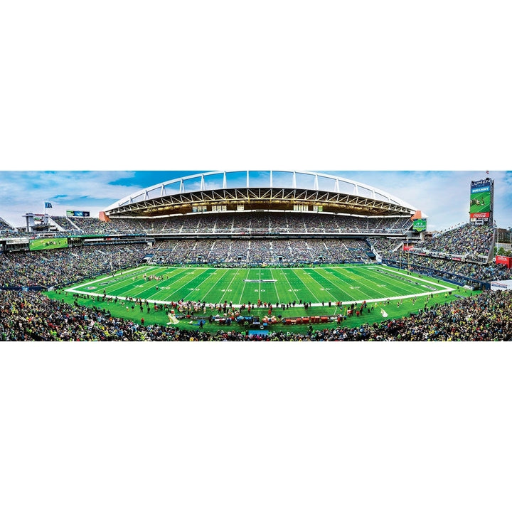 Seattle Seahawks 1000 Piece Jigsaw Puzzle Center View NFL Panoramic 13x39 Image 2