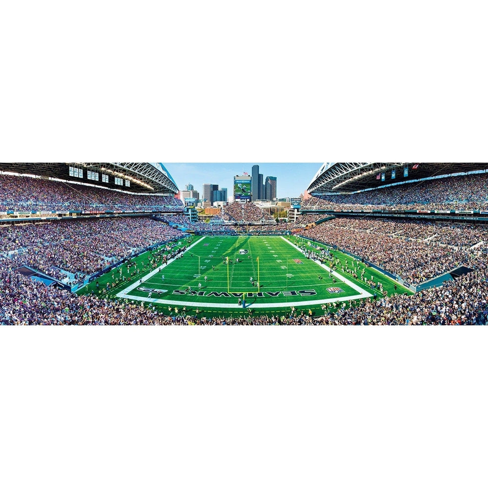 Seattle Seahawks 1000 Piece Jigsaw Puzzle Panoramic CenturyLink Field 13x39 Image 2