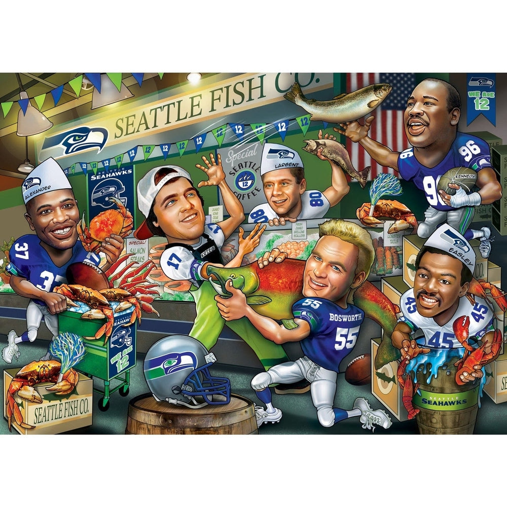 Seattle Seahawks 500 Piece Jigsaw Puzzle NFL All Time Greats Eco-Friendly Chipboard Image 2