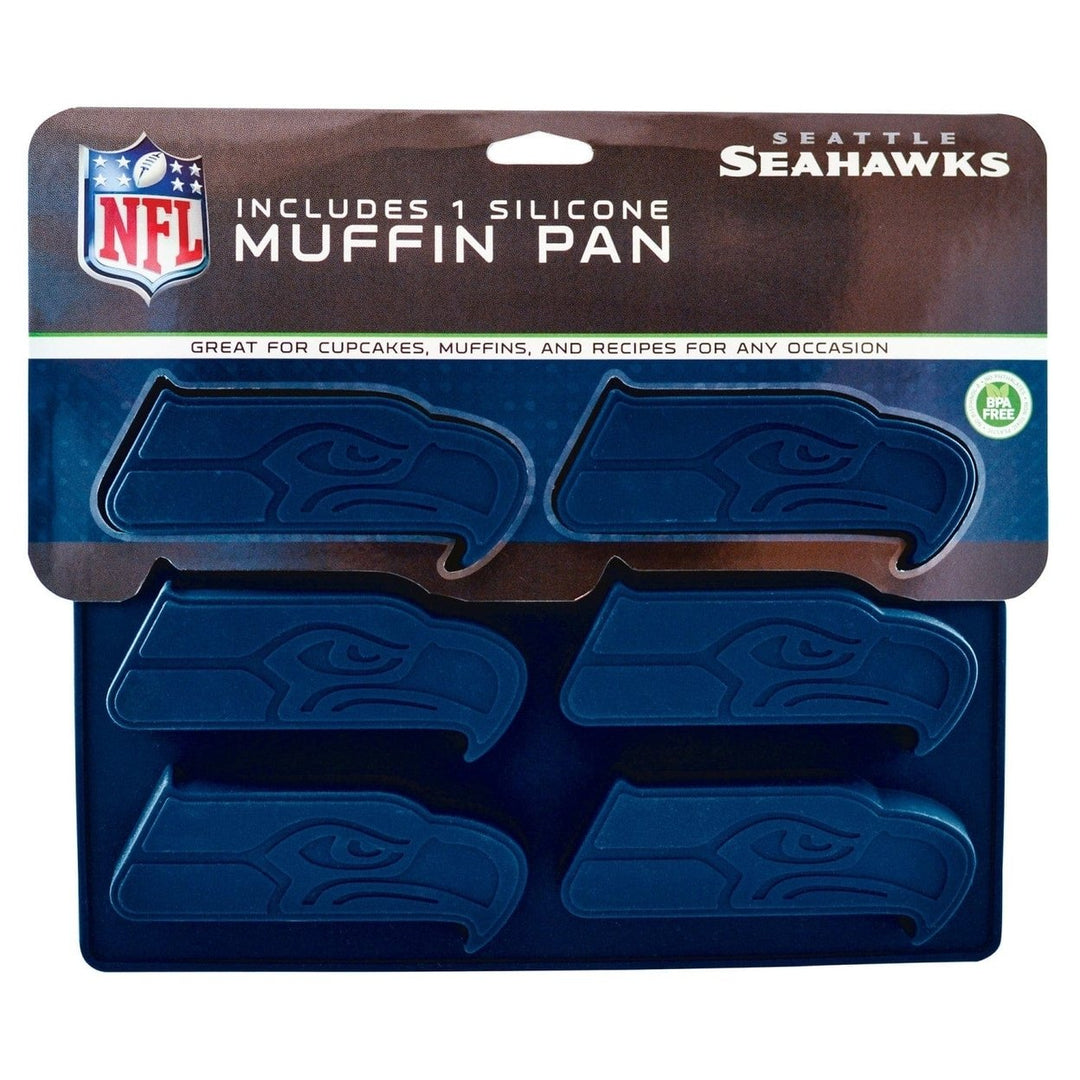 Seattle Seahawks Silicone Muffin Pan Dishwasher Safe NFL Team Bakeware 12 Cup Image 2