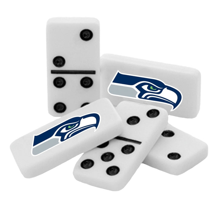 Seattle Seahawks Dominoes Set Officially Licensed in Collectible Tin Box Image 2