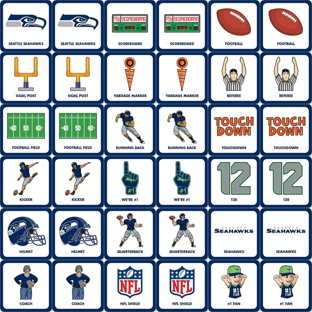 Seattle Seahawks Matching Game NFL Memory Card Game for Family Fun Image 2