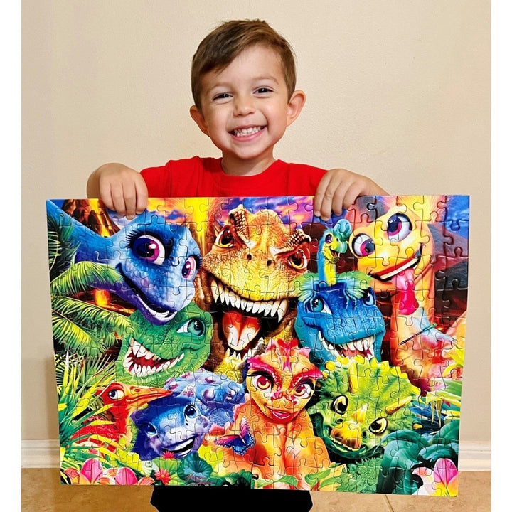 Dinosaur Chums 200 Piece Jigsaw Puzzle Selfies 19x14 inches Ages 8+ Easy Challenge Image 4