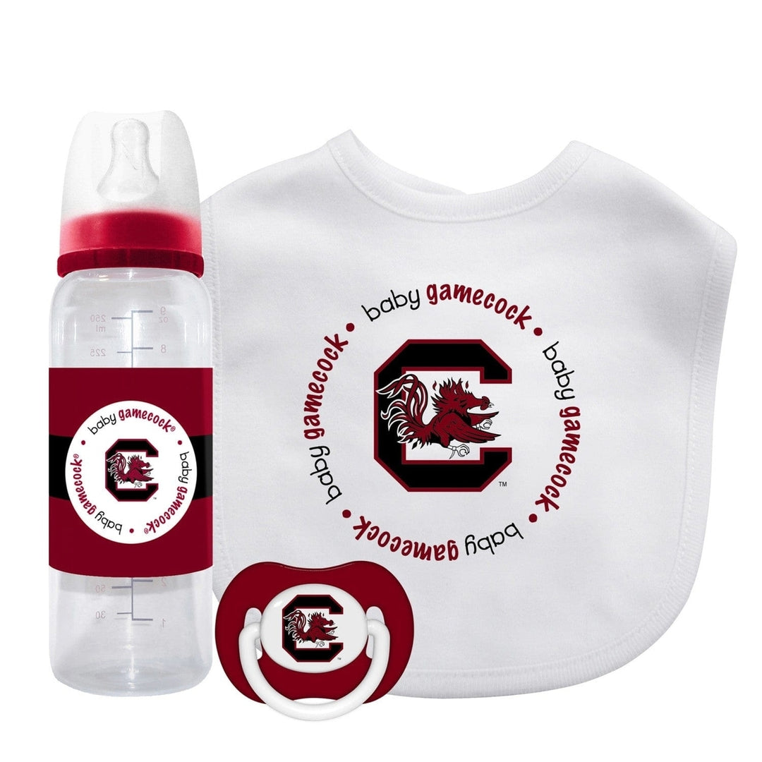 South Carolina Gamecocks BabyFanatic 3-Piece Gift Set Unisex BPA-Free Cotton Image 1