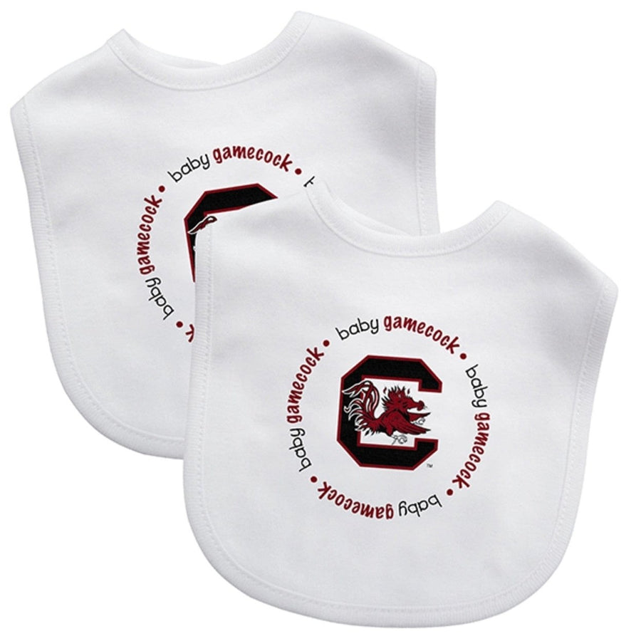 South Carolina Gamecocks Baby Bibs 2-Pack Cotton Embroidered Unisex Infant Bibs Image 1