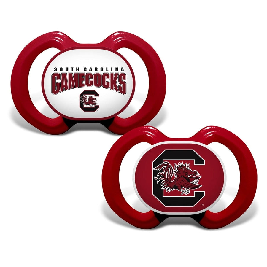 South Carolina Gamecocks Pacifier 2-Pack BPA-Free Silicone Infant Soother Image 1