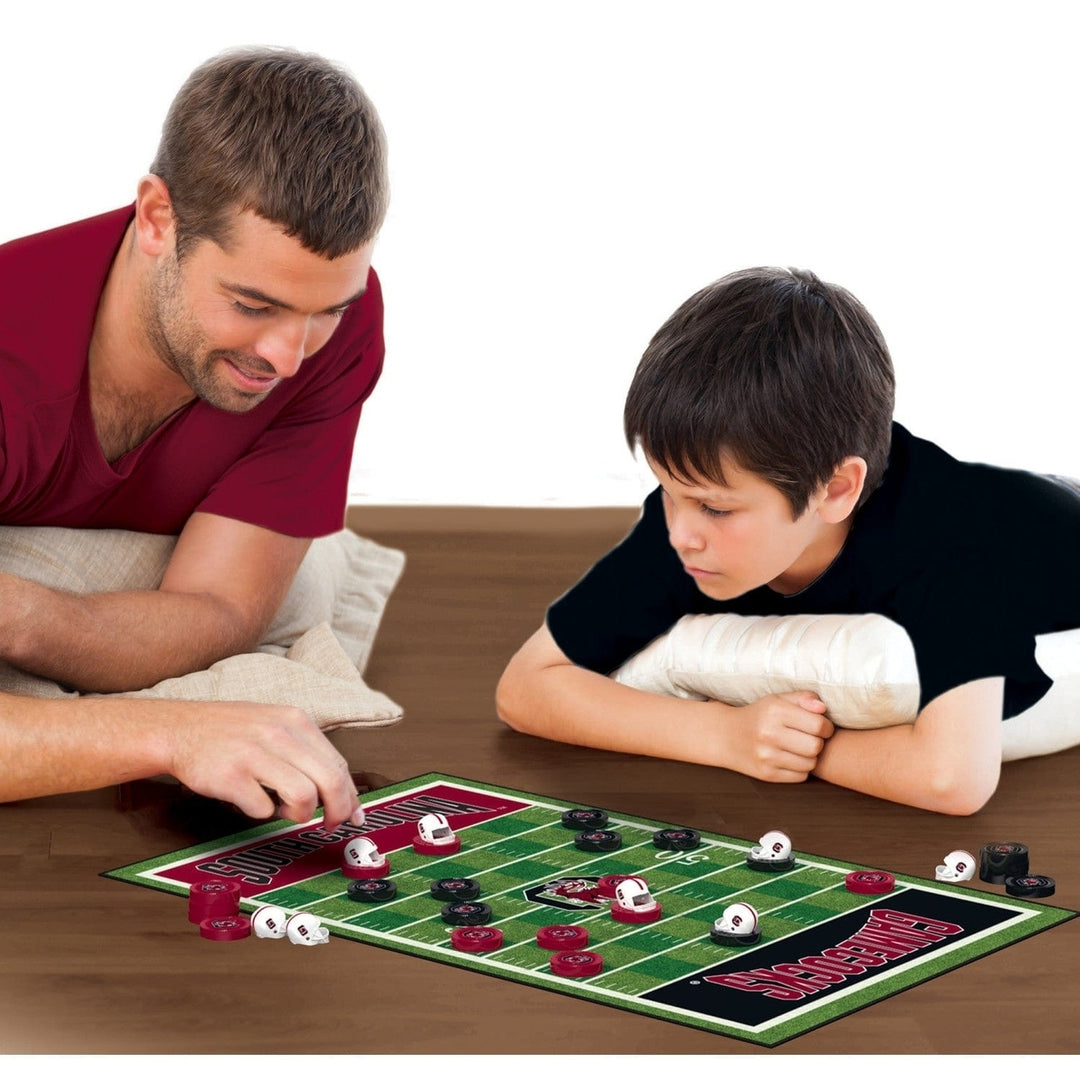 South Carolina Gamecocks Checkers Board Game with Helmet Kings Ages 6 and Up Image 4