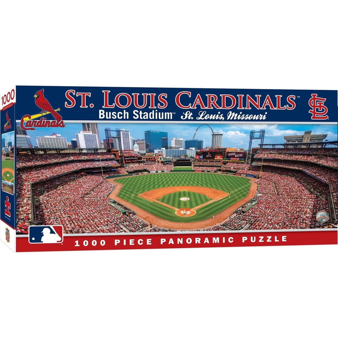 St. Louis Cardinals 1000 Piece Panoramic Jigsaw Puzzle MLB Busch Stadium Image 1