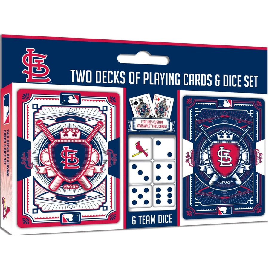 St. Louis Cardinals 2-Pack Playing Cards Dice Set Officially Licensed MLB Image 1