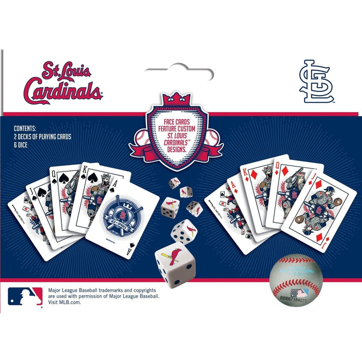 St. Louis Cardinals 2-Pack Playing Cards Dice Set Officially Licensed MLB Image 3