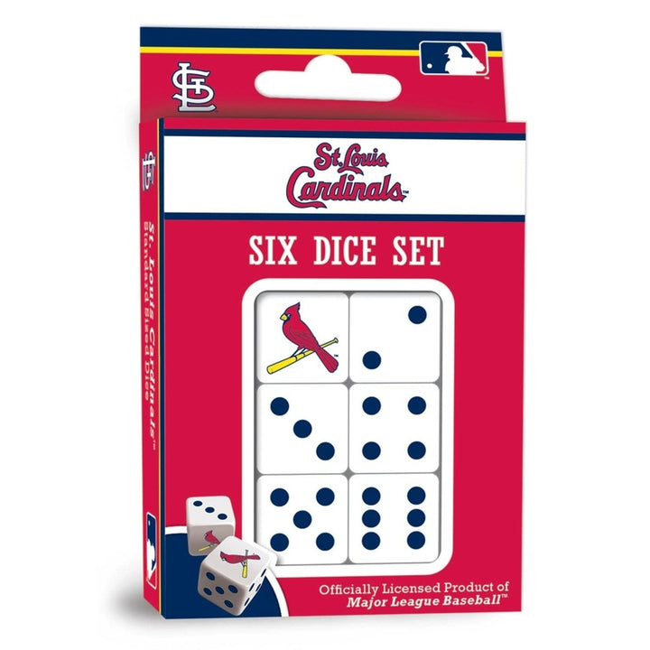 St. Louis Cardinals Dice Set 6 Piece D6 Gaming Dice Officially Licensed Team Colors Image 1