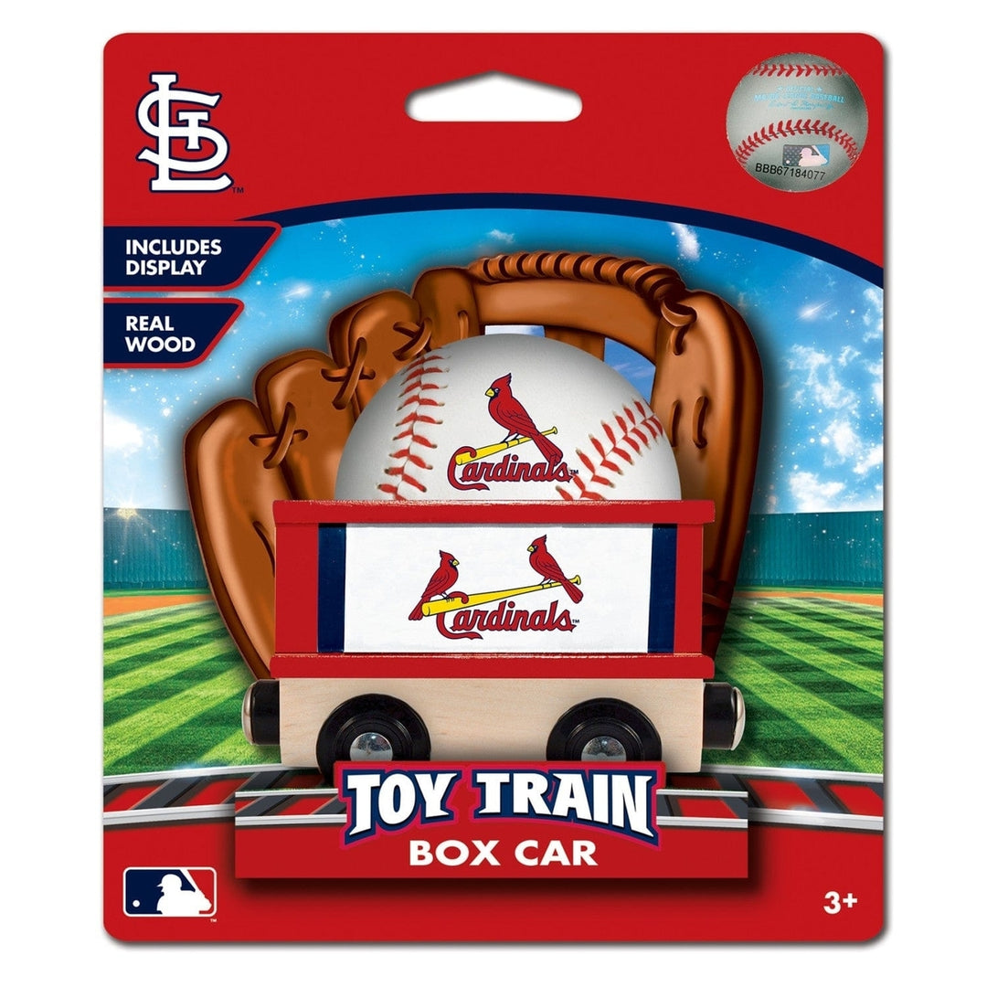 St. Louis Cardinals Toy Train Box Car Wooden Hand-Painted MLB Gift for Kids Image 2