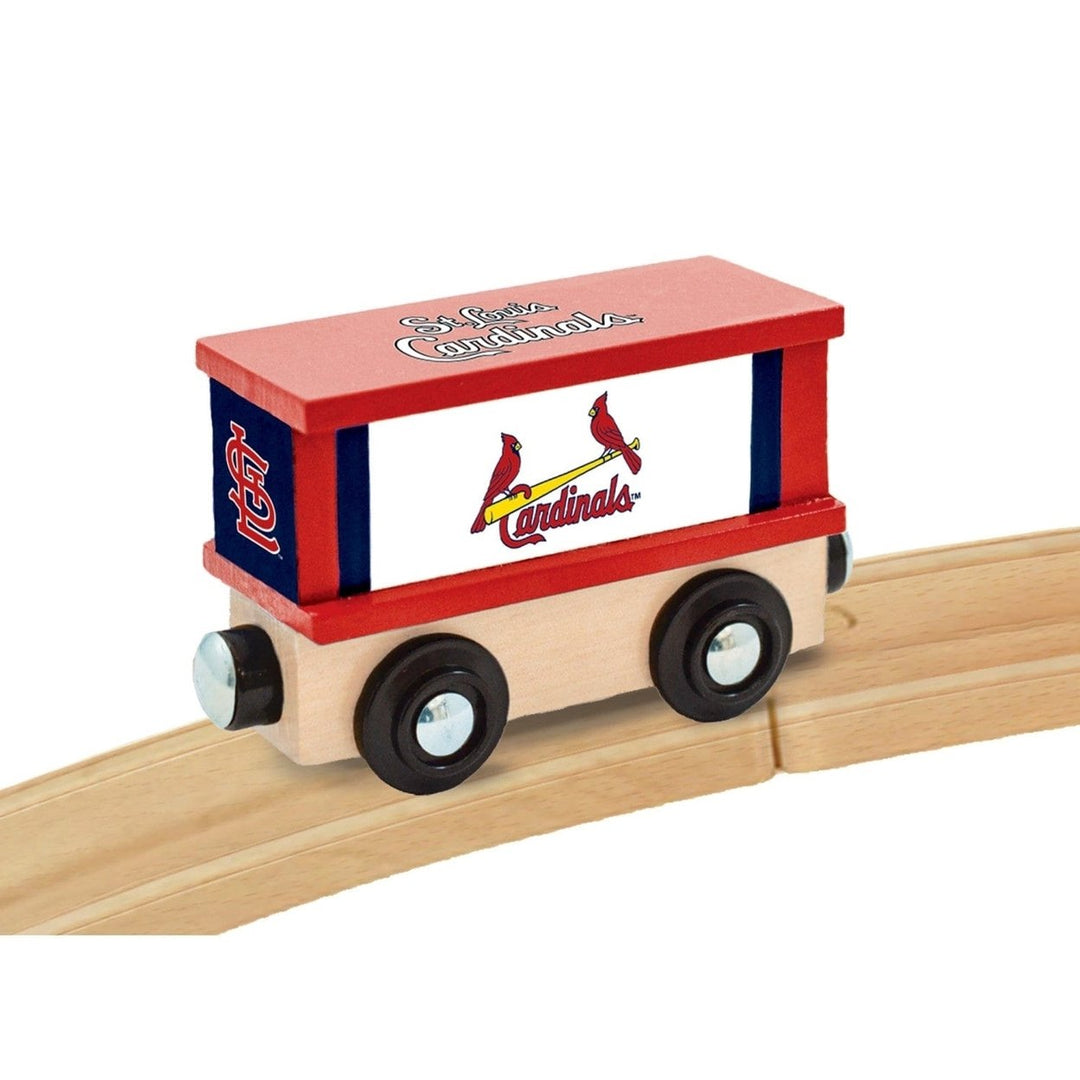 St. Louis Cardinals Toy Train Box Car Wooden Hand-Painted MLB Gift for Kids Image 4