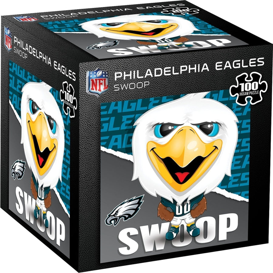 Swoop Philadelphia Eagles Mascot 100 Piece Jigsaw Puzzle 10x10 Official NFL Image 1