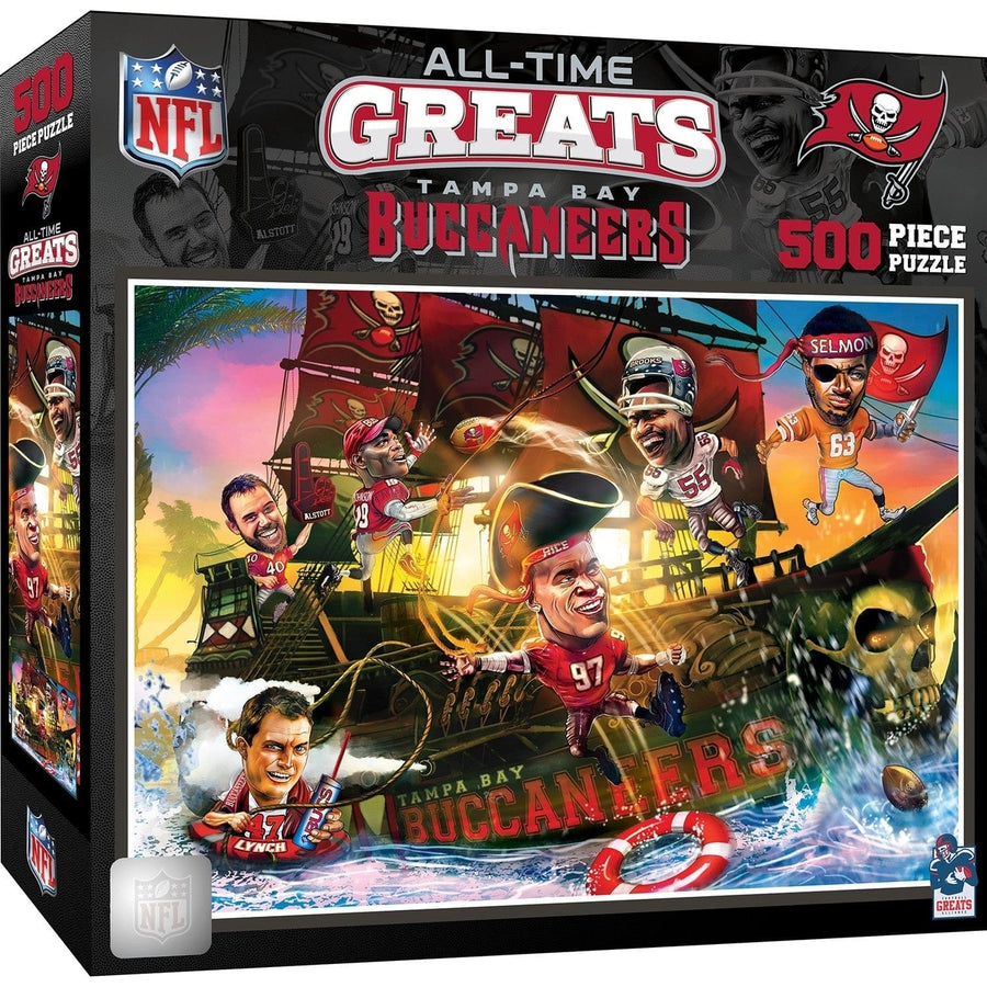 Tampa Bay Buccaneers 500 Piece Jigsaw Puzzle NFL All Time Greats Recycled Chipboard Image 1