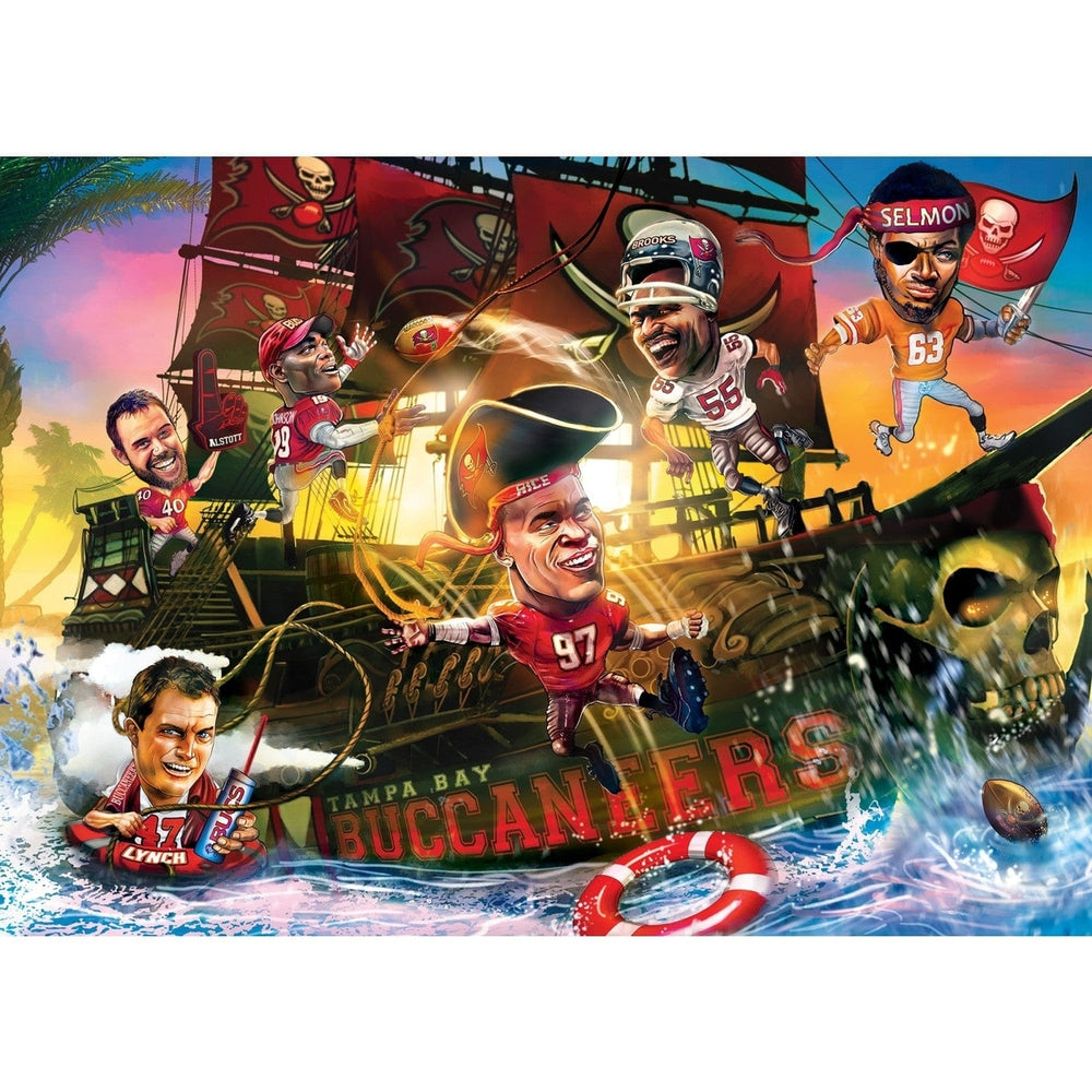 Tampa Bay Buccaneers 500 Piece Jigsaw Puzzle NFL All Time Greats Recycled Chipboard Image 2