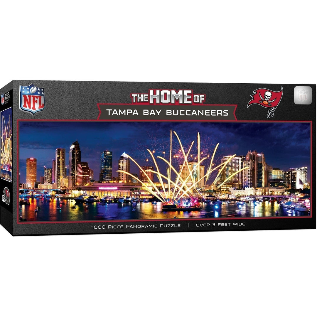 Tampa Bay Buccaneers 1000 Piece Panoramic Jigsaw Puzzle Made in USA Recycled Chipboard Image 1