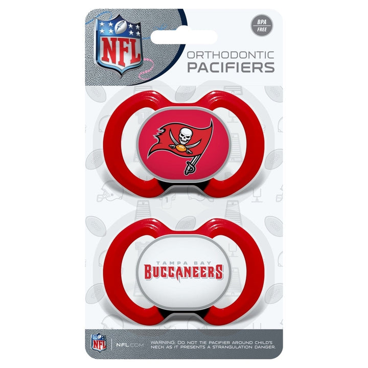 Tampa Bay Buccaneers Pacifier 2-Pack NFL Infant Teething Silicone BPA-Free Image 2