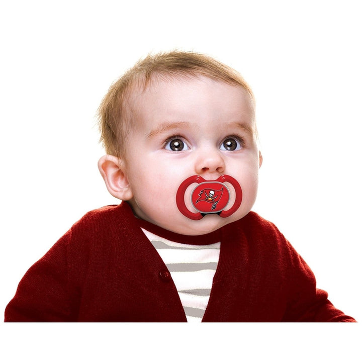 Tampa Bay Buccaneers Pacifier 2-Pack NFL Infant Teething Silicone BPA-Free Image 4