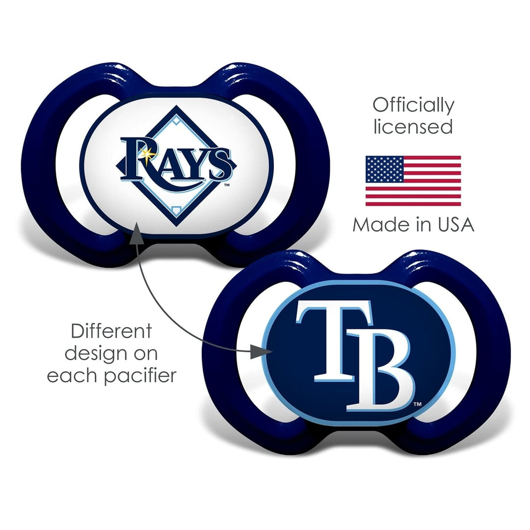 Tampa Bay Rays Pacifier 2-Pack BPA-Free Orthodontic Silicone Infant Safe Image 4